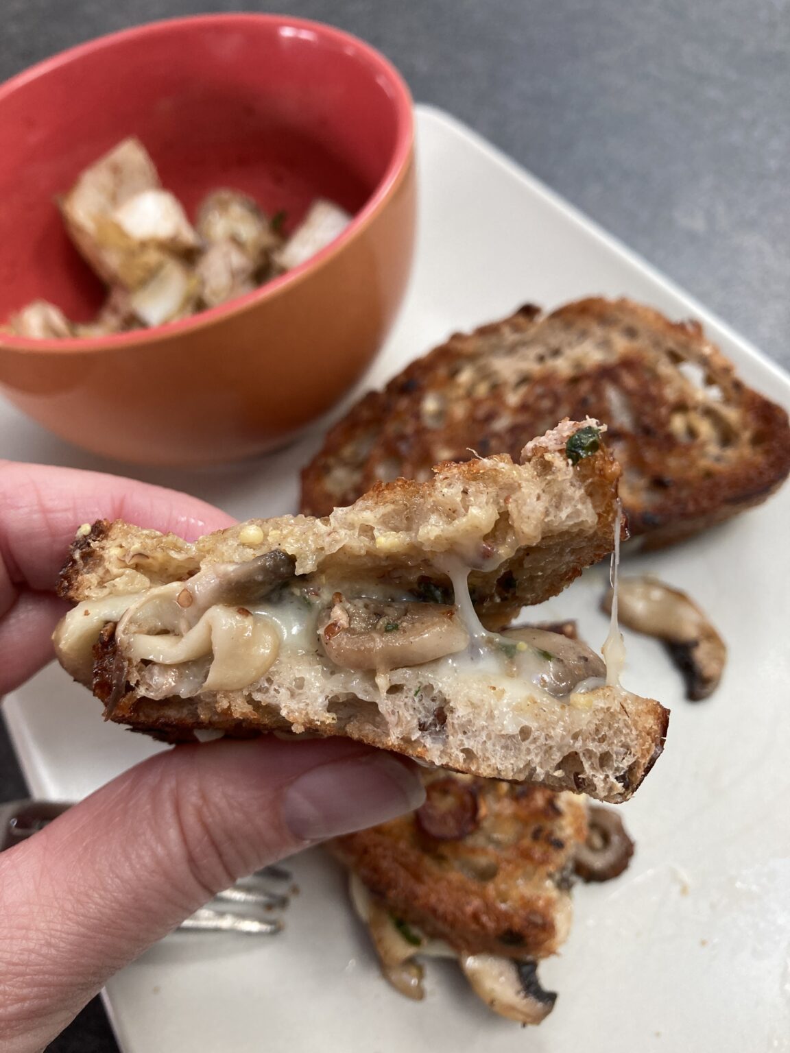 Croque raclette &amp; champignons – Torchons &amp; Serviettes